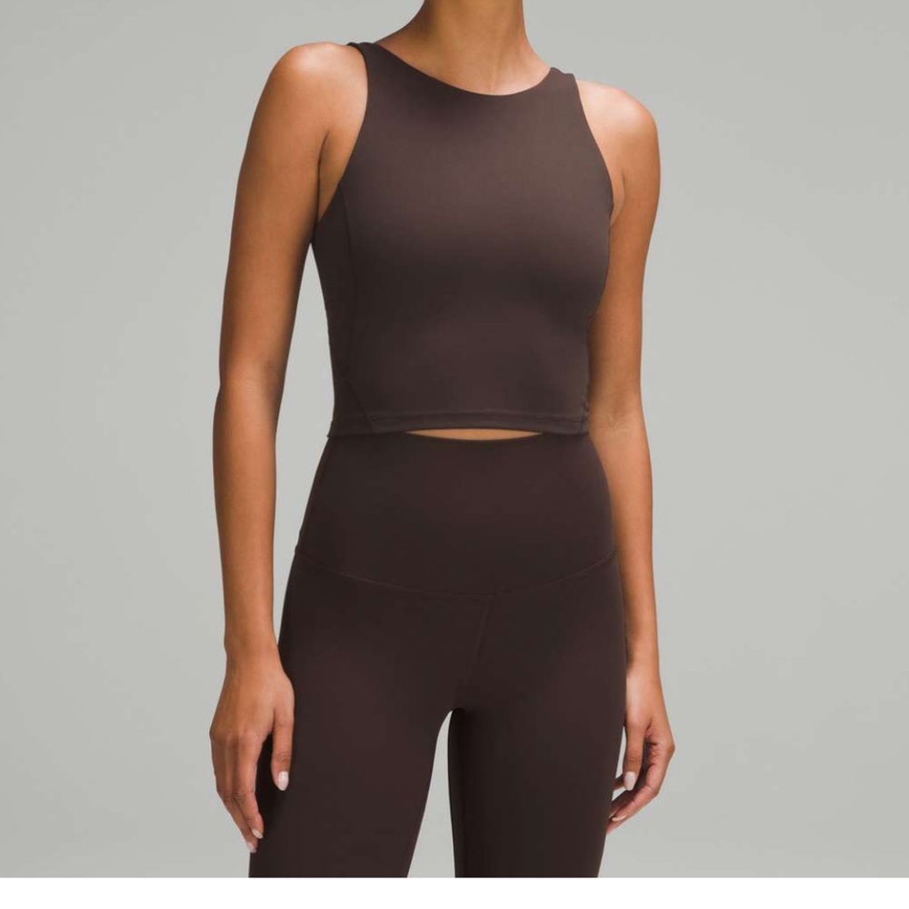 NWT Lululemon Brown Espresso Align High Neck Tank Top Workout Athletic Wear 2